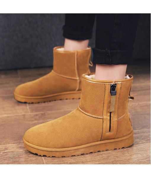 [popular couple style] new high top Martin boots with plush and thickened outdoor bread shoes warm boots in 2019 winter