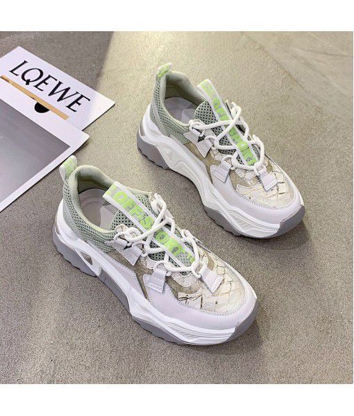 Dad shoes women 2020 new ins thick bottomed spring and summer sports leisure Women's shoes