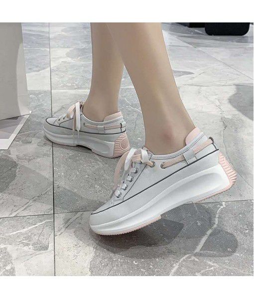 Leather small white shoes for women 2020 spring new student leisure versatile breathable women's shoes Korean Trend a hair substitute