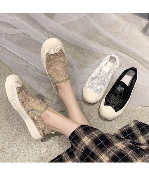 Mesh fisherman's shoes women's 2020 summer new flat bottomed all-around breathable women's shoes Korean version of netred leisure a hair substitute