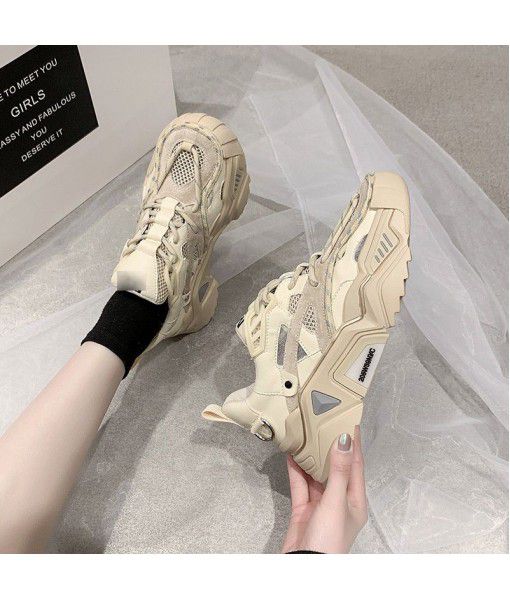 Ins dad shoes women's 2020 summer new Korean version of netred casual thick bottomed sneakers a hair substitute
