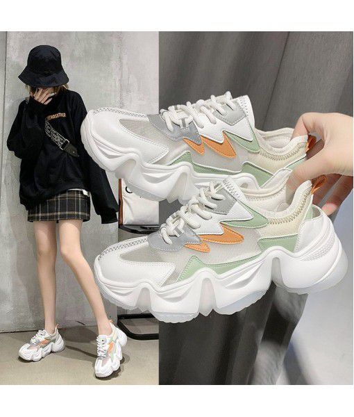 Mesh breathable shoes, Dad's shoes, INS fashion women's shoes, summer 2020, all kinds of casual sports shoes with mold bottom