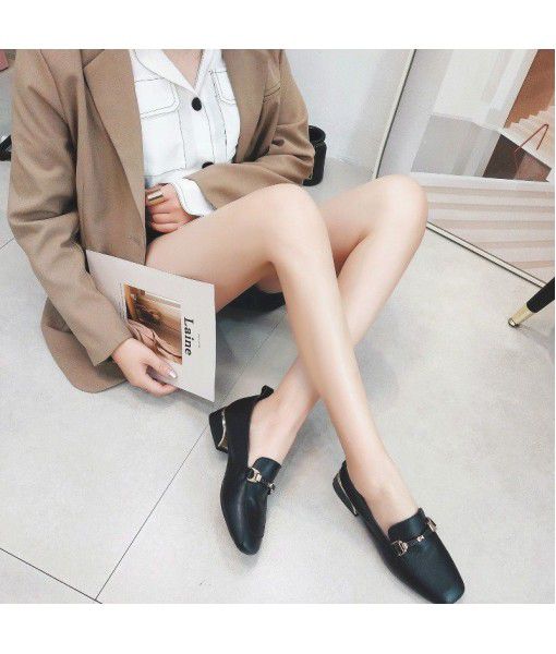 First layer cow leather Lefu shoes women 2020 spring new leather all-around flat sole casual single shoes manufacturer's supply agency