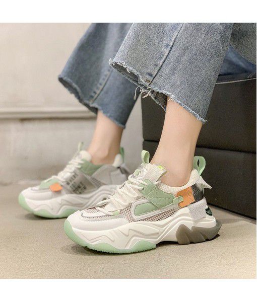 Ins dad shoes women 2020 new thick bottomed Korean casual versatile sports summer breathable women's shoes a hair substitute