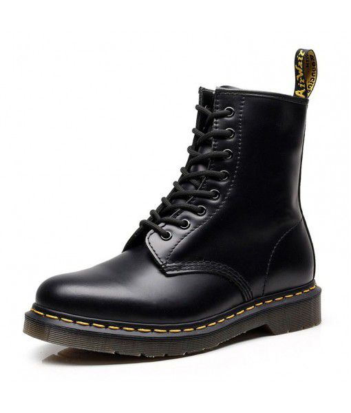High top 1460 Martin boots women's classic hard leather British Style Short Boots Men's and women's smooth leather boots round head locomotive shoes