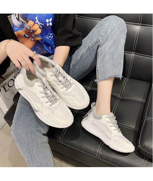 Breathable mesh shoes women's mesh sports dad shoes summer 2020 new versatile casual men's and women's one piece hair generation