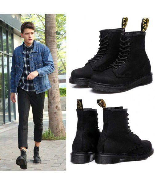 Cross border 1460 frosted leather Martin boots men's fashion all over the world short boots high top British couple's mid-range helper boots