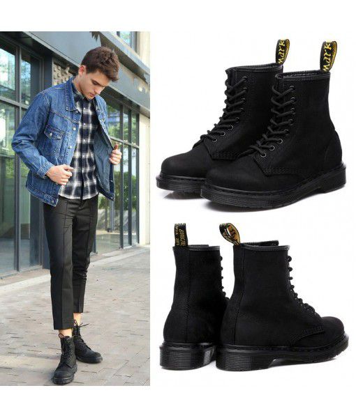 Cross border 1460 frosted leather Martin boots men's fashion all over the world short boots high top British couple's mid-range helper boots