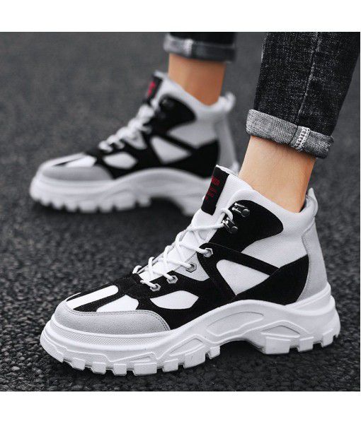 Autumn and winter 2019 new Korean high top British retro men's and women's Martin boots trend mix and match couple shoes high top canvas