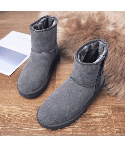 [popular couple style] new high top Martin boots with plush and thickened outdoor bread shoes warm boots in 2019 winter