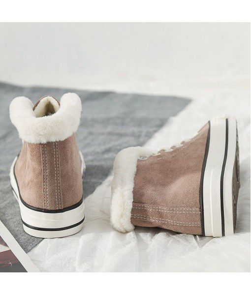 Beibei women's shoes, Yangjin cashmere cotton shoes, women's winter shoes, 2020 winter new cashmere thickened thermal cotton shoes