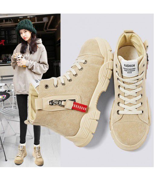 Autumn 2019 Martin women's boots, all kinds of net red high top women's shoes, British style locomotive boots, short sleeves, INS women's boots, fashion shoes