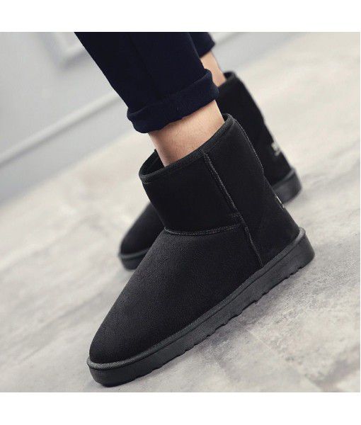 2019 new winter warm and cotton couple snow boots cross border men's and women's high barrel Plush boots leisure foreign trade