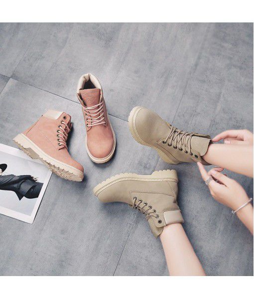2019 new autumn short boots, all kinds of thin women's boots, British street girls' fashion boots, Martin boots, women's tennis red