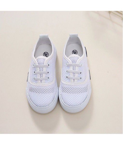 Spring 2020 new women's mesh shoes solid color breathable boys' set foot rubber elastic belt light casual sandals