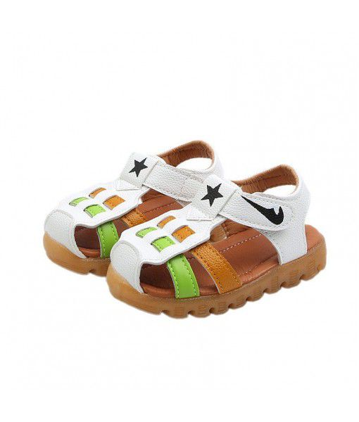 Korean casual and all-around Baotou boys' sandals wholesale of new soft bottom magic stick fashion children's shoes in summer 2019