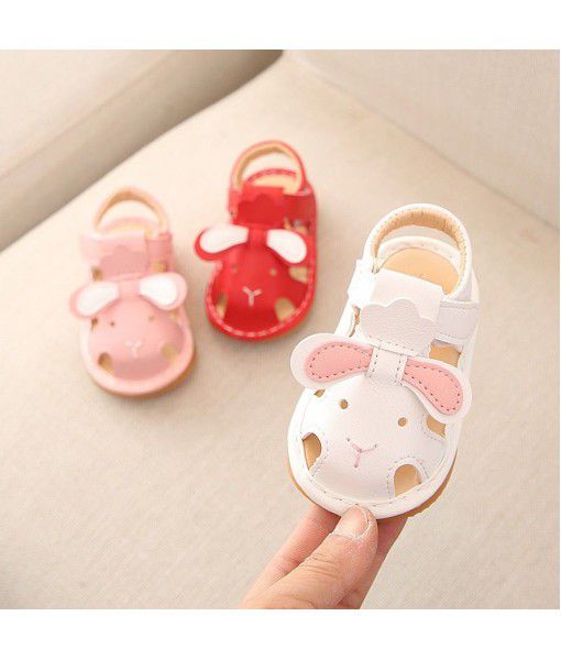 2019 summer Korean version baby soft bottom Baotou sandals cute cartoon girl infant 0-2 years old called sandals
