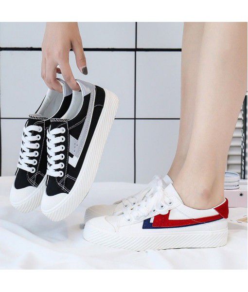 Canvas women 2020 new Korean version cloth shoes ulzzang element small white shoes spring breathable low top white shoes