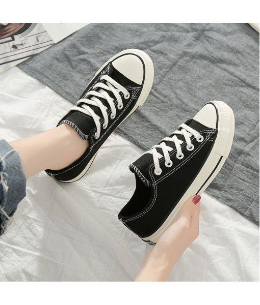 Factory direct sale Beibei women's shoes canvas cotton shoes winter new plush thickened canvas shoes low top two cotton shoes