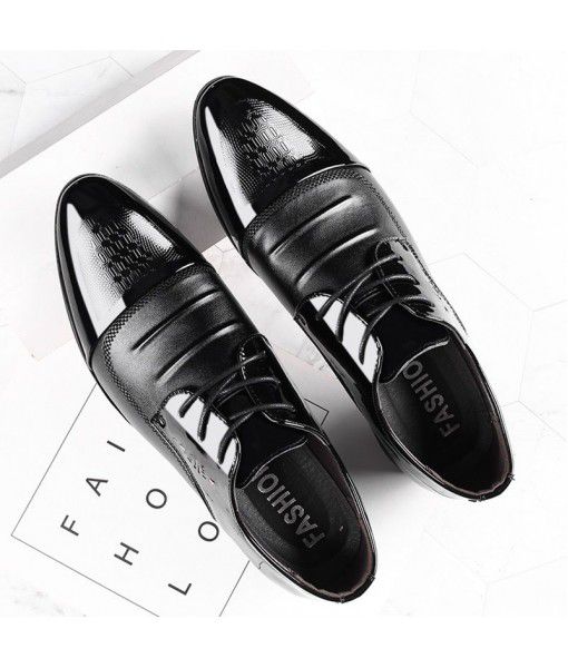 2020 new men's large business dress leather shoes 47 pointed Office Casual lace up youth shoes men 48