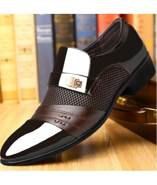 Leather shoes men's business casual shoes new large formal shoes in autumn and summer breathable cross border casual men's shoes