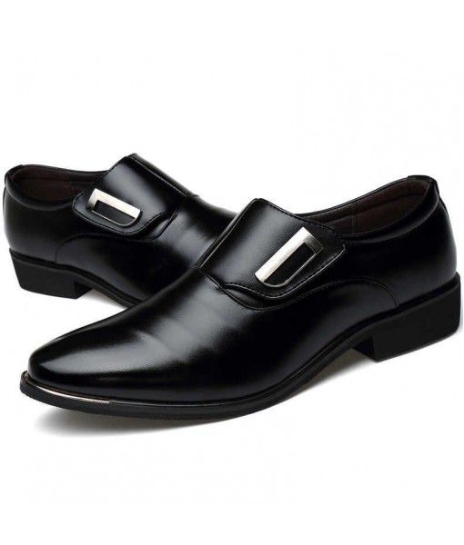 Cross border new large men's shoes Velcro spring casual fashion shoes men's British business dress shoes men