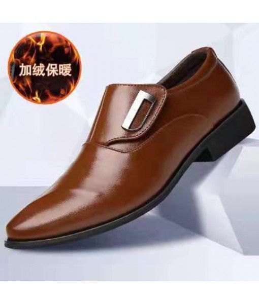 Cross border new large men's shoes Velcro spring casual fashion shoes men's British business dress shoes men