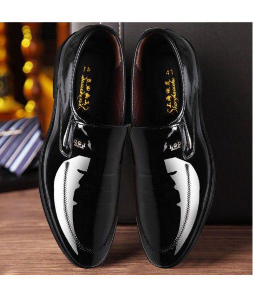 New fashion shoes for men business dress shoes British Korean black casual shoes for youth work fashion shoes