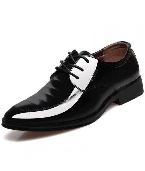 New fashion shoes for men business dress shoes British Korean black casual shoes for youth work fashion shoes