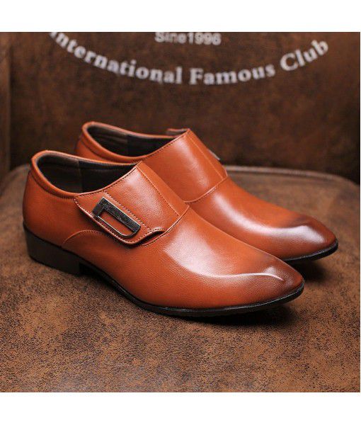 Top size men's shoes cross border fashion personality casual shoes breathable business dress men's magic stick top shoes