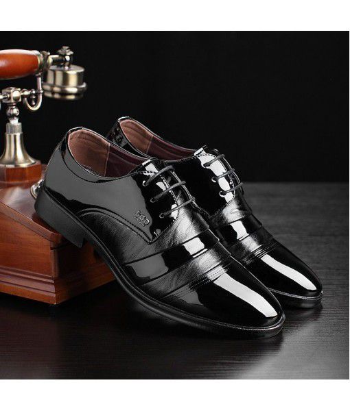 Casual round head shoesmen men's work clothes shoes single shoes new spring and autumn men's leather shoes are popular in cross-border E-commerce