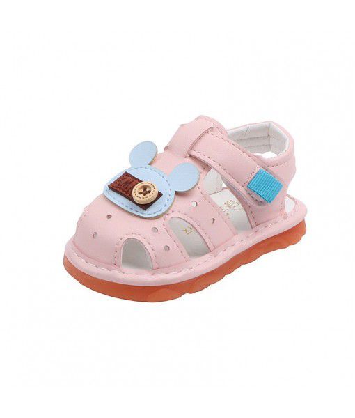 2020 summer new boys and girls' soft bottom non slip walking shoes Korean Baotou cute cartoon called sandals