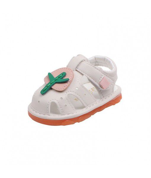 Summer new baby sandals soft bottom is called sandals Korean girls' toe guard sandals 0-2 years old walking shoes