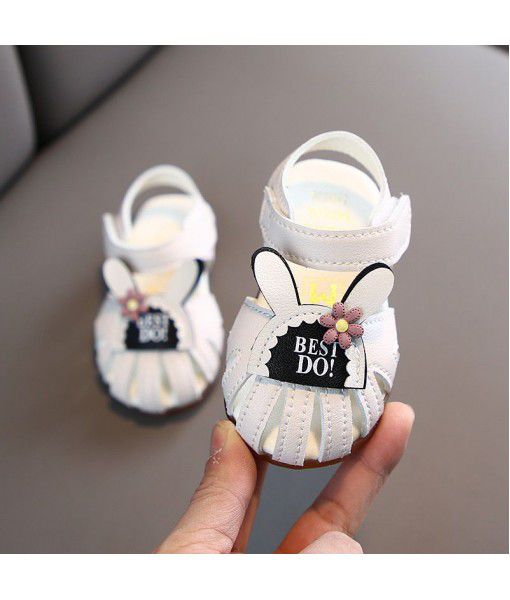 2020 summer new girls' soft bottom non slip sandals Korean fashion Baotou 0-2-year-old Girl Toddler sandals