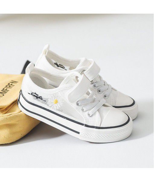 New style Daisy canvas shoes for female students in spring and summer 2020 breathable mesh panel shoes for female GD canvas small white shoes
