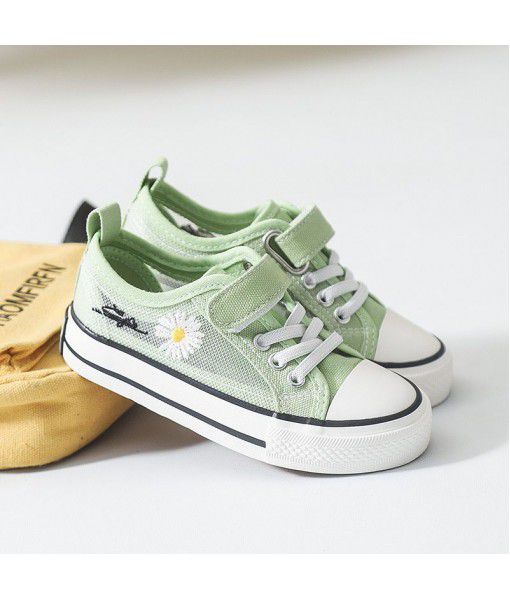 New style Daisy canvas shoes for female students in spring and summer 2020 breathable mesh panel shoes for female GD canvas small white shoes