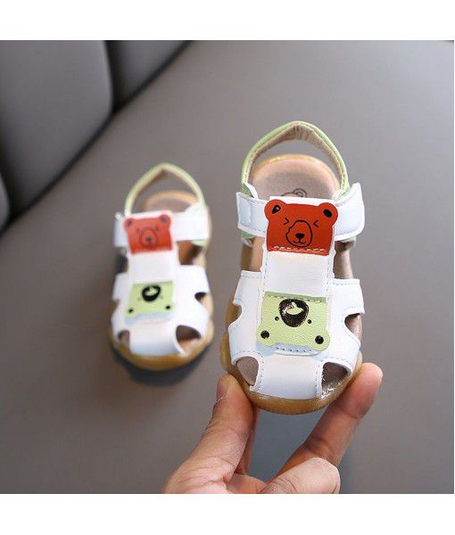 Boys' sandals 2020 summer Korean cartoon Baotou sandals soft soled sandals for toddlers
