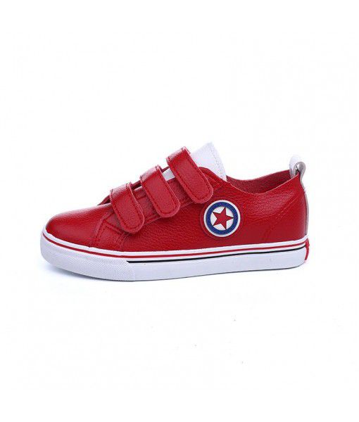 Beibei low help children's shoes boy's shoes wholesale 2020 spring new children's shoes sports shoes Pu casual shoes