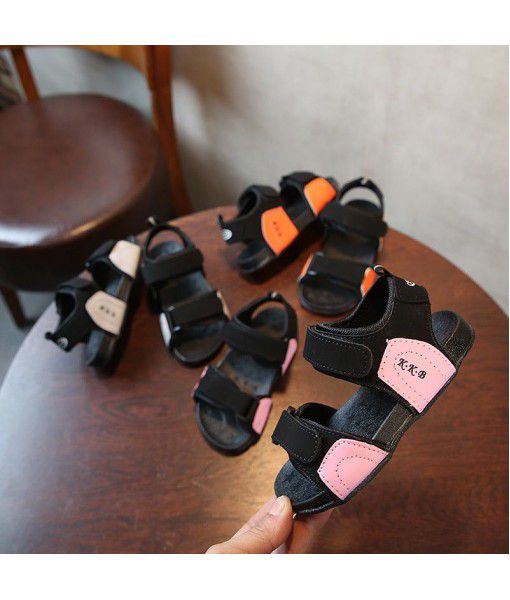 2019 new summer student sandals men's and women's beach shoes Korean casual large and small children's baby girls' shoes