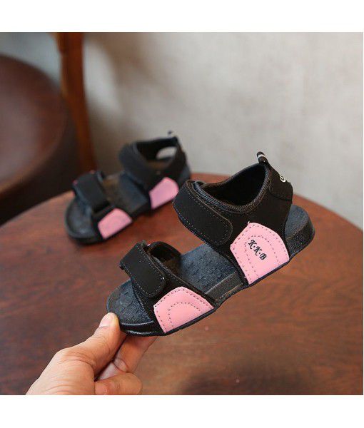 2019 new summer student sandals men's and women's beach shoes Korean casual large and small children's baby girls' shoes
