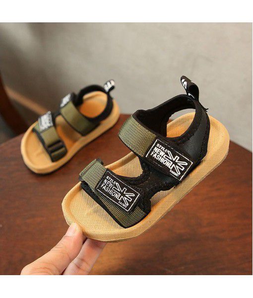 2019 summer new Korean small and medium-sized children's fashion children's sandals boy's soft bottom non slip beach shoes