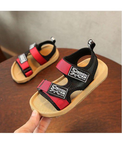 2019 summer new Korean small and medium-sized children's fashion children's sandals boy's soft bottom non slip beach shoes