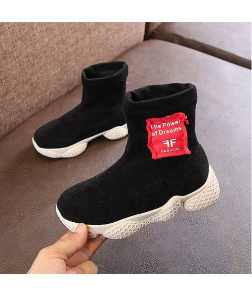 2018 spring and autumn new children's casual socks shoes, two cotton fashionable all-around sneakers, boys' sneakers manufacturer