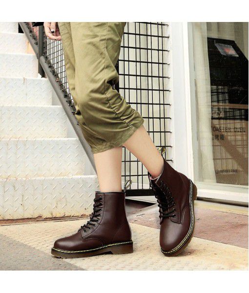 Dr classic 1460 Martin boots 8-hole leather middle tube boots for men and women couple boots retro thick sole trend single shoes