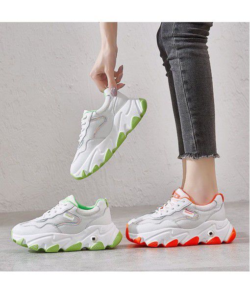 Spring 2020 new breathable and all-around Korean sports shoes female ins super hot old dad shoes female students running shoes
