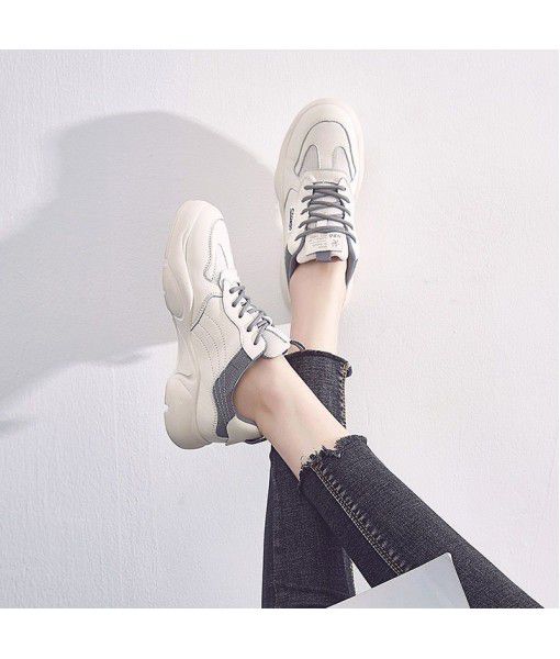 Shoes women's spring 2020 leather fashion small white shoes women's ins dad women's fashion shoes all kinds of casual single shoes women
