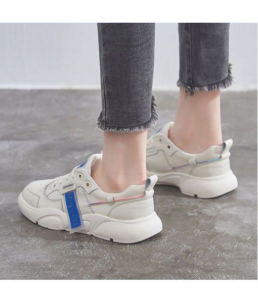 Shoes women's spring 2020 leather fashion small white shoes women's ins dad women's fashion shoes sports leisure single shoes women