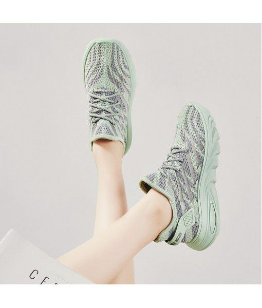 [couple shoes] 2020 new men's shoes foreign trade Korean trend all kinds of summer breathable fly woven sports casual shoes