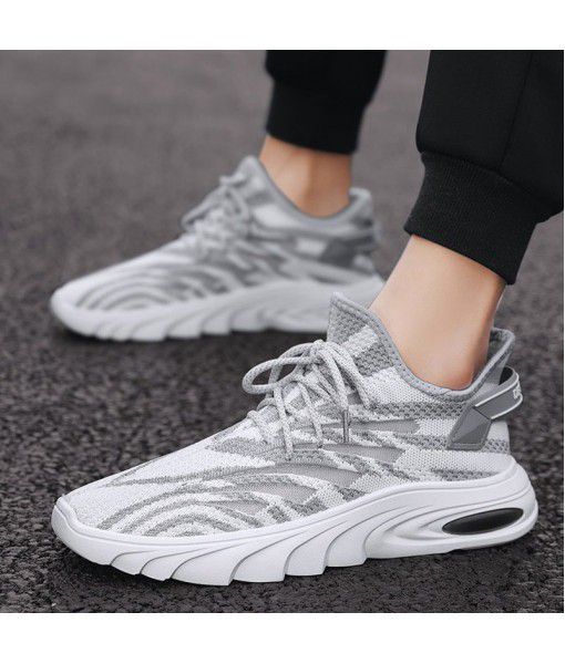 [couple shoes] 2020 new men's shoes foreign trade Korean trend all kinds of summer breathable fly woven sports casual shoes