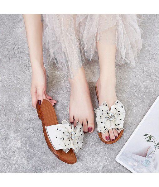 Slippers for women in summer wear 2020 new flowers, fashion go out, cool trawl, red style, super fire, ox tendon bottom, word mop